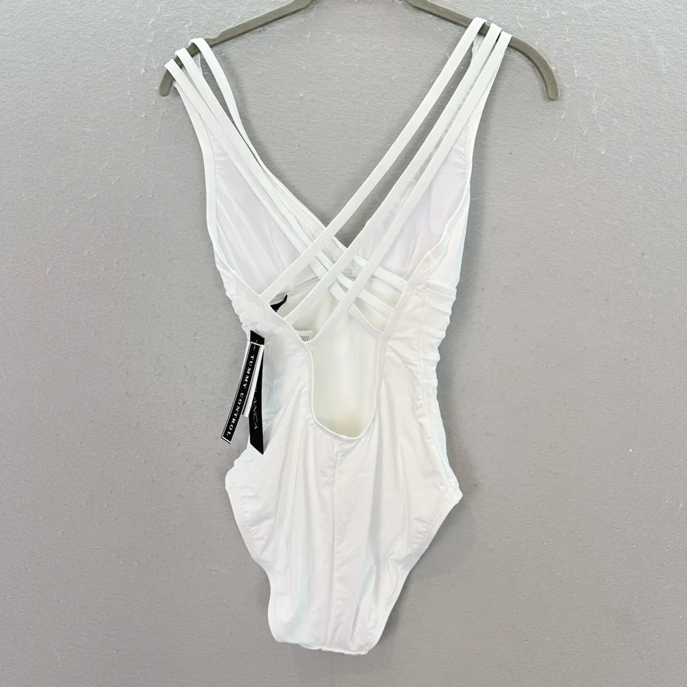 La Blanca - NWT women’s cross Back‎  one piece swimsuit V-neck  Island Goddess 4